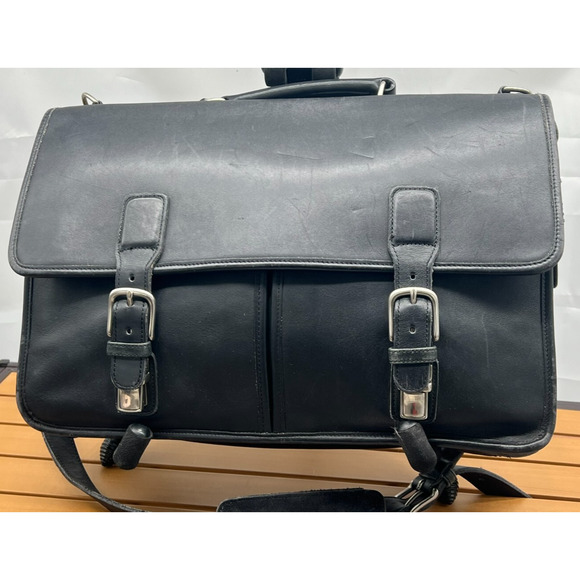 Vintage Coach Bag Leather Coach Shoulder Bag Briefcase #5328 - Picture 1 of 11